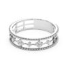 925 Sterling Silver Diamond Promise Ring Beaded Band - Image 7