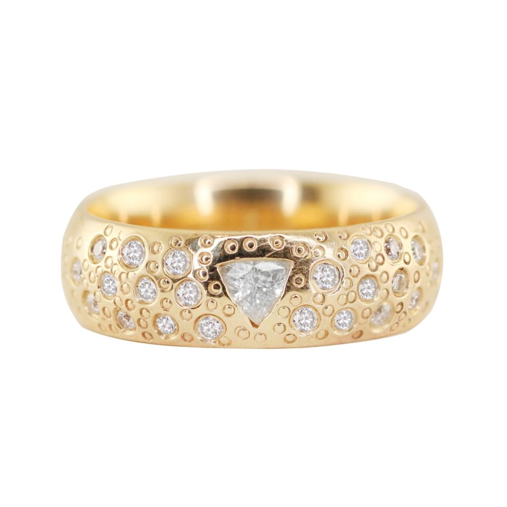 925 Sterling Silver Diamond Queen of Cosmos Constellation Band
