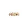 925 Sterling Silver diamond ring with floral-inspired band details