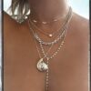 925 Sterling Silver Diamond Spiral Shell Necklace - Image 3