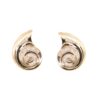 925 Sterling Silver Diamond Spiral Shell Stud Earrings