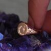 925 Sterling Silver Diamond Star and Moon Signet Ring - Image 4