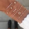 Gold-plated sterling silver bracelet with a refined chain look