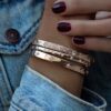 925 Sterling Silver Diamond Starburst Bangle - Image 3