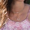 925 Sterling Silver Diamond Starlit Crescent Moon Necklace - Image 6