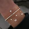925 Sterling Silver bangle with premium CZ diamonds in pave setting