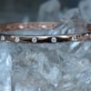 925 Sterling Silver bangle measuring 3.5mm with stud accents