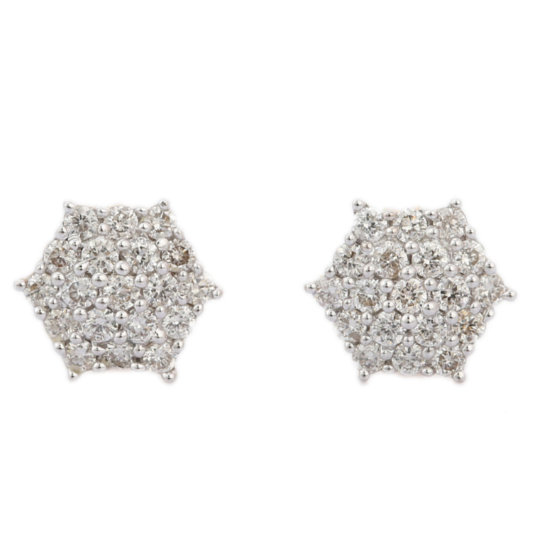 925 Sterling Silver Diamond Stud Earrings