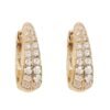 Sterling silver tapered hoop earrings with polished finish