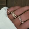 925 Sterling Silver Diamond Teardrop Cluster Band - Image 4