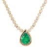 Adjustable 15 to 17 inch necklace with teardrop pendant