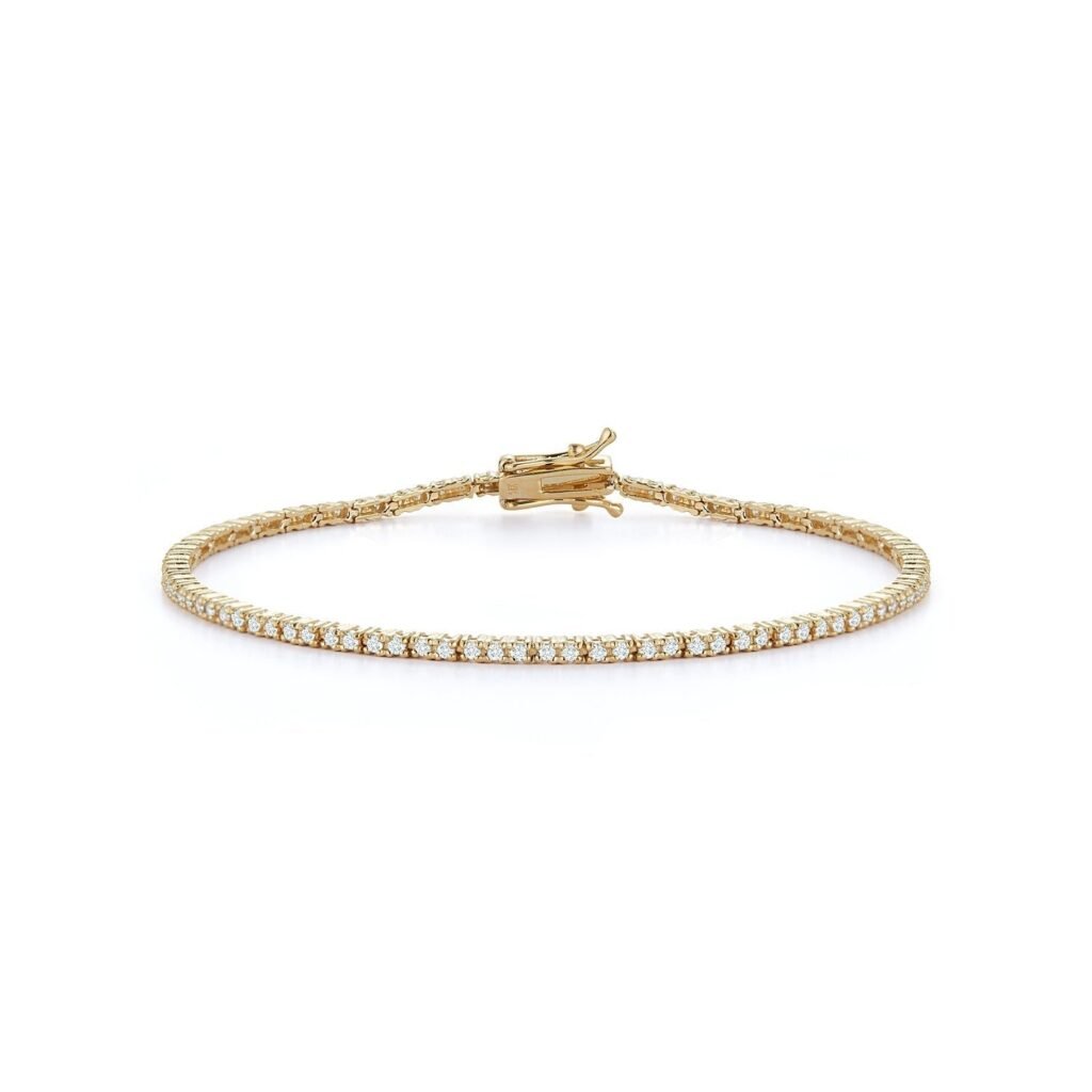 925 Sterling Silver Diamond Tennis Anklet