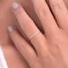 925 Sterling Silver Diamond Thin Stacking Ring - Image 2
