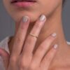 925 Sterling Silver Diamond Thin Stacking Ring - Image 3