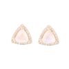 925 sterling silver trillion moonstone stud earrings with diamond accents