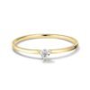 Sterling silver trillion stacker ring with a slim band