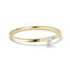 Gold-plated sterling silver ring with a geometric trillion cut