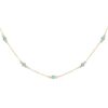 925 Sterling Silver Diamond Turquoise Bezel Necklace