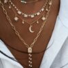 925 Sterling Silver Diamond Turquoise Bezel Necklace - Image 3