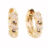 925 Sterling Silver Diamond Twisted Hoop