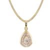 925 Sterling Silver diamond water drop necklace with delicate fluid silhouette