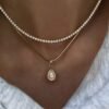 925 Sterling Silver necklace with Premium CZ Diamond accents and soft sparkle
