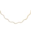925 Sterling Silver Diamond Wavy Tennis Necklace