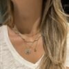 18-inch necklace in sterling silver with thick gold plating