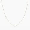 925 Sterling Silver Diamond Yard Necklace