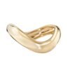 Sterling silver dome wave ring with a sculpted curved profile
