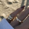 Ring with thick gold plating over 925 sterling silver