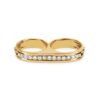 925 sterling silver ring with Premium CZ diamond pave accents