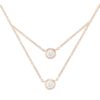 925 Sterling Silver Double Diamond Bezel Necklace