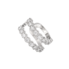 925 Sterling Silver Double Diamond Ear Cuff