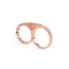 Thick gold plated ring with layered structure and elevated profile
