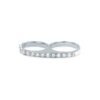 Two-finger ring design finished in 925 sterling silver