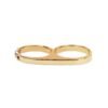 Double-finger ring with a Maker's Mark centre accent