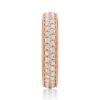 925 Sterling Silver Double Row Pave Diamond Eternity Band - Image 11