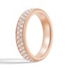 925 Sterling Silver Double Row Pave Diamond Eternity Band - Image 3