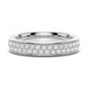 925 Sterling Silver Double Row Pave Diamond Eternity Band - Image 4