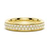 925 Sterling Silver Double Row Pave Diamond Eternity Band - Image 7