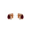 Minimal earrings featuring premium CZ ruby stones and a refined finish