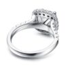 925 Sterling Silver Double Sapphire Halo Cushion Cut Diamond Engagement Ring Split Band - Image 5