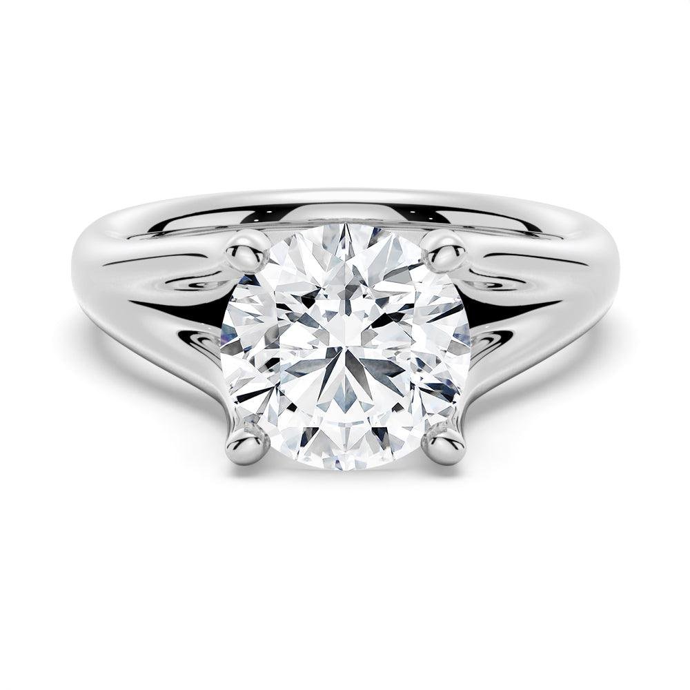 925 Sterling Silver Dream Love Diamond Engagement Ring