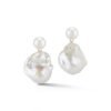 925 sterling silver pearl drop earrings with a simple silhouette