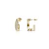 925 Sterling Silver Ear Clips M Diamond Yellow Earrings