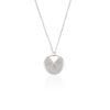 Elegant 925 sterling silver disc chain necklace with sparkling stones