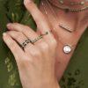 925 Sterling Silver Elegant Tsavorite Diamond Ring - Image 2