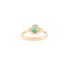 925 Sterling Silver Emerald and Diamond Three Stone Engagement Ring - Image 8