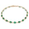 925 Sterling Silver Emerald Bracelet - Image 4